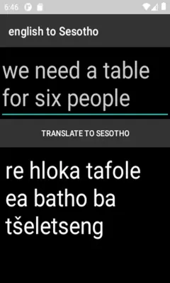 english to Sesotho translator android App screenshot 1